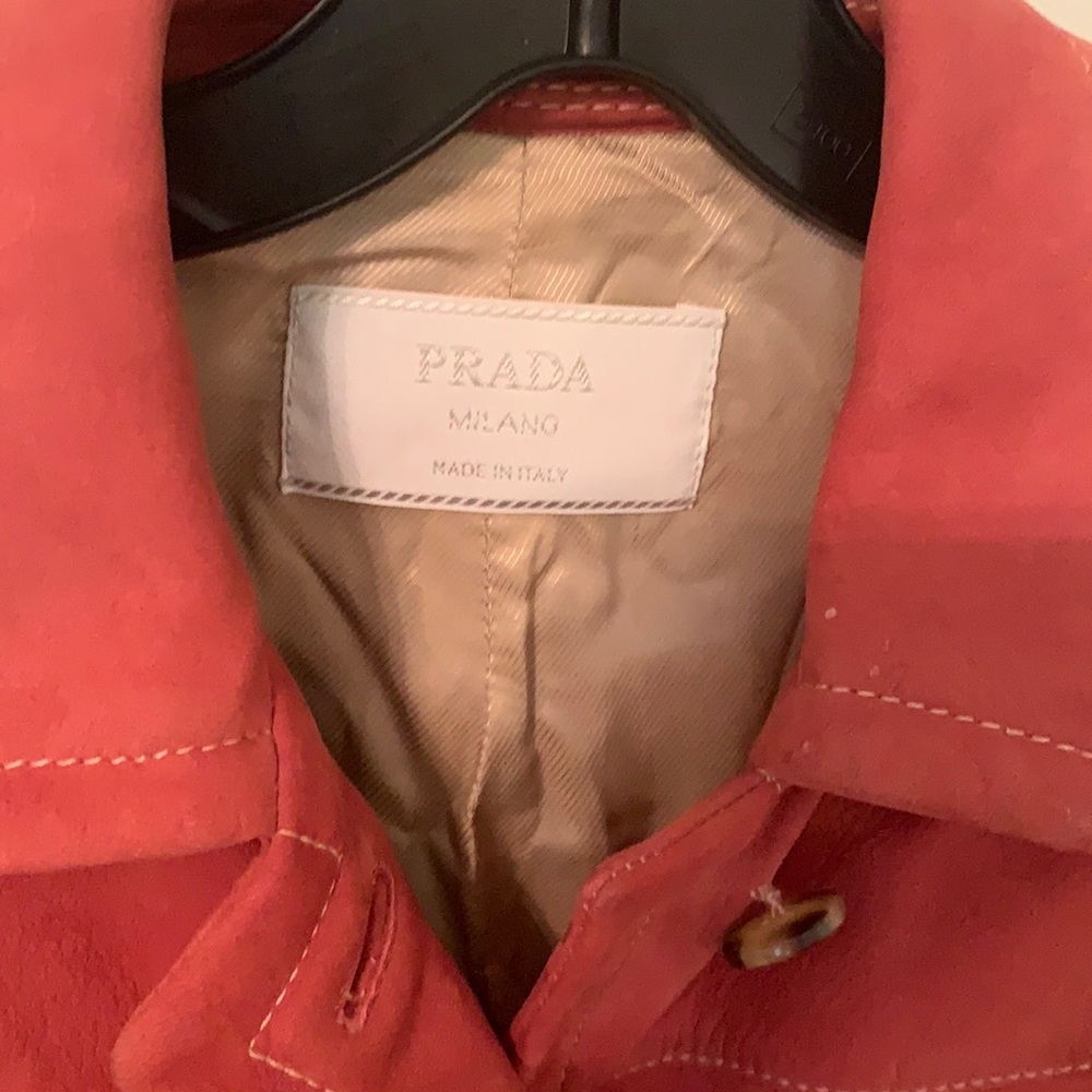 Auth Prada leather suede coat!!! Size 40 It. US 4 - Picture 15 of 16